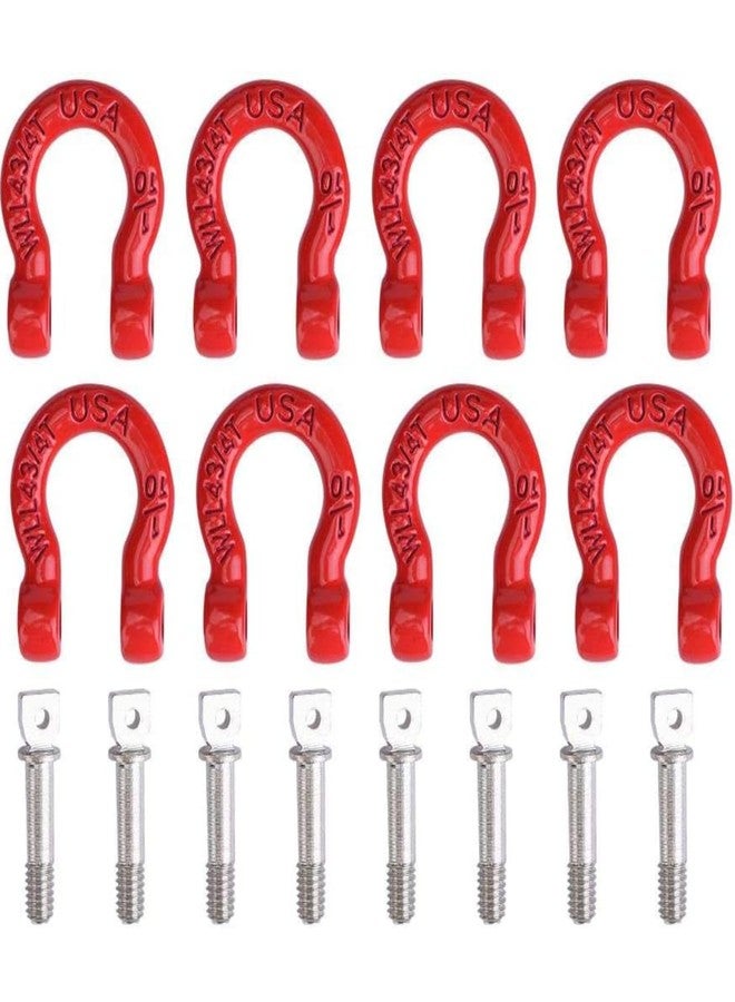 Dilwe RC Car Trailer Buckle, 8 Pcs Metal Tow Shackle Lock Catch for RC Climbing Crawler Car Accessory Parts Car Model Accessory - Image 1