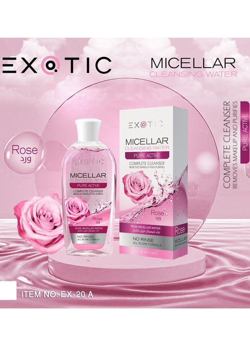 إكزوتك ماء ميسيلار المنظف بالورد