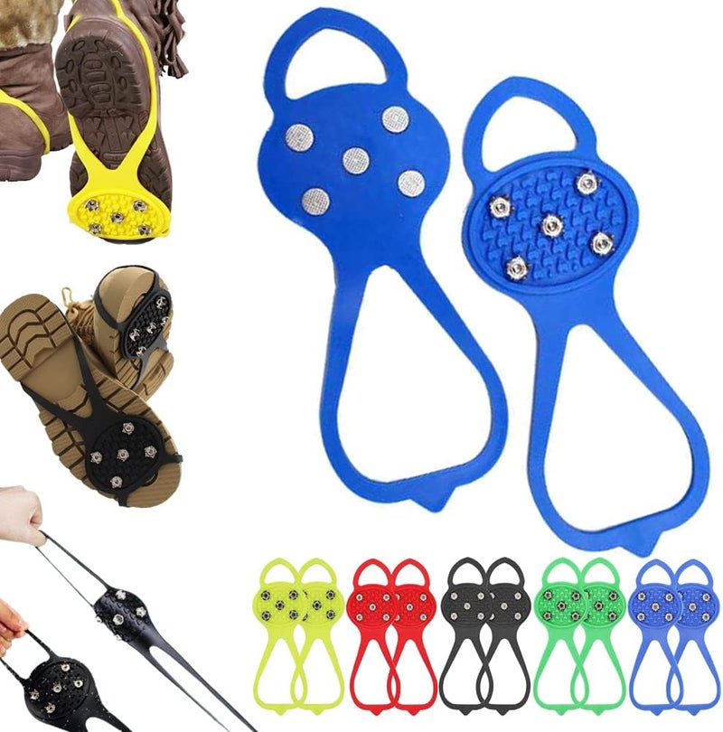 Circuit Disk Gripper Spikes, Universal Non-Slip Gripper Spikes, Universal Gripper Spikes Non Slip Shoe Grips, Silicone Climbing Non-Slip Shoe Grip Ice Cleats Blue - Image 1