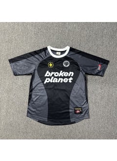 Broken Planet Color-Block Embroidered Sports Tee black