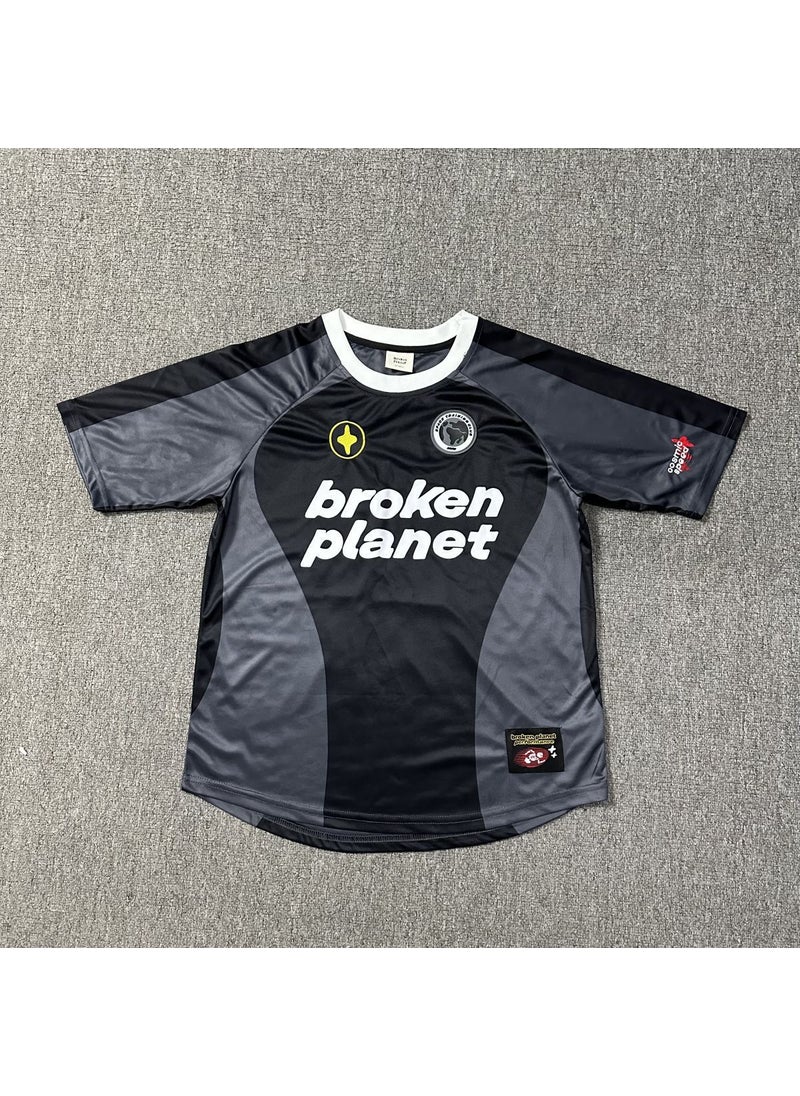 Generic - Broken Planet Color-Block Embroidered Sports Tee black - Image 1