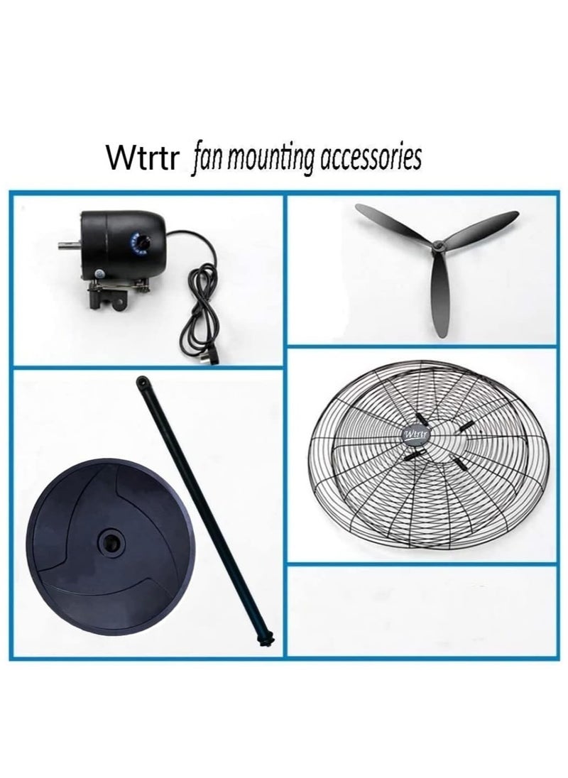 EasyLife - 26 Inch Industrial High Power Fan, 120W, Oscillating Exhaust Fan, Mechanical Floor Fan - Image 1
