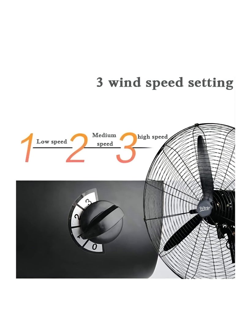 EasyLife - 26 Inch Industrial High Power Fan, 120W, Oscillating Exhaust Fan, Mechanical Floor Fan - Image 1