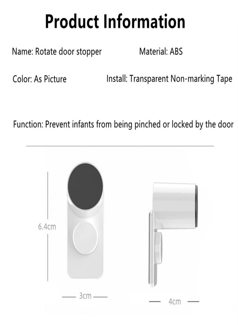 Door Guard Door Stop, 2Pcs Adjustable Finger Pinch Guard Door Pinch Guard Proof Pinch Guard Door Stopper for Child Door Accessory Baby Finger Protector, Silicone Proof Door Finger Pinch Guard - Image 2