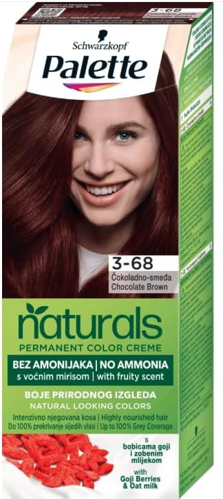 Palette Natural Colors Ammoniafree hair dye No 368Palette Natural Colors Hair Dye 868 Chocolate Brown 110 ml PACK OF 3