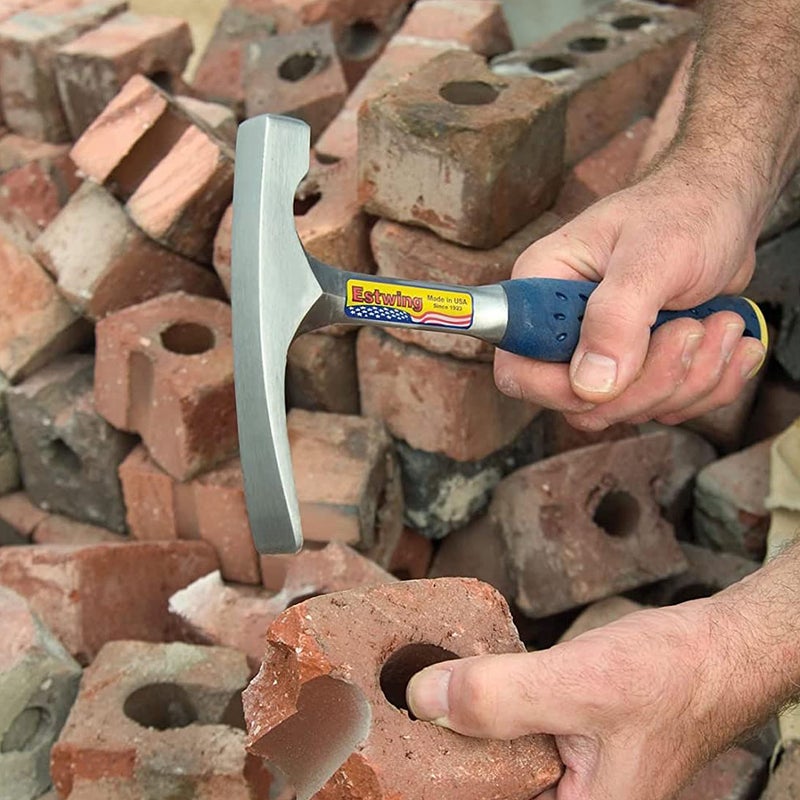 ESTWING Bricklayer's/Mason's Hammer - 16 oz Masonary Tool with Forged Steel Construction & Shock Reduction Grip - E3-16BLC - Image 5
