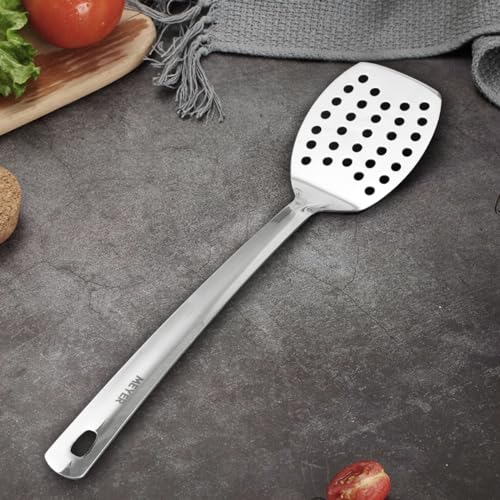 Meyer Stainless Steel Turner & Slotted Turner Set - 32cm & 33cm | Kitchen Tools for Home | Silver - Image 2