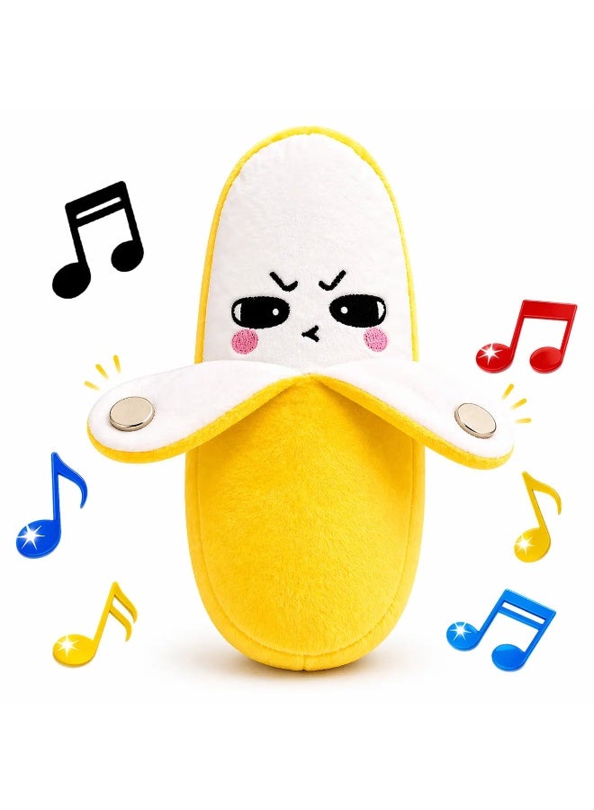 Interactive Musical Banana Plush Toy – Touch Sensor Soft Stuffed Banana with Sounds & Built-in Music – Educational Plush Toy for Boys & Girls – Multi Color