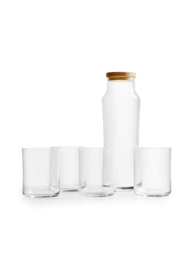 royal leerdam Cascade Set - 6Piece ( Carafe W Lid + 4 Tumblers ) - Image 1