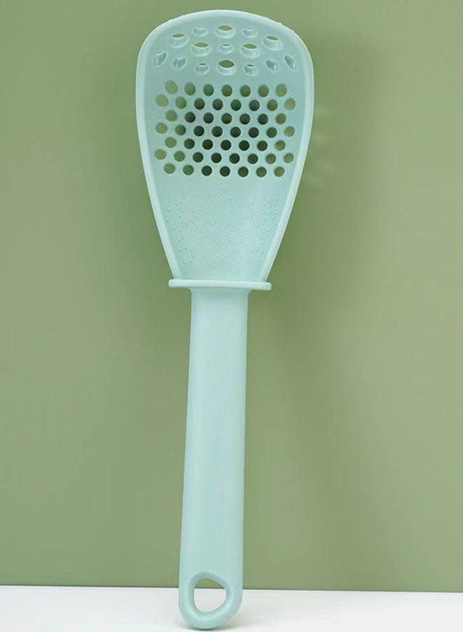 3 in 1 Potato Masher Spoon，Grind Ginger/Garlic,Slotted Spoon,22CM*6CM,1piece(Green)  - Image 1