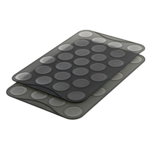 Mastrad - Macaron Baking Sheet - Set of 2 Silicone Cookie Sheet With 25 Small Ridges And Filling Marks - Dishwasher Safer and High Heat Resistant - Image 2