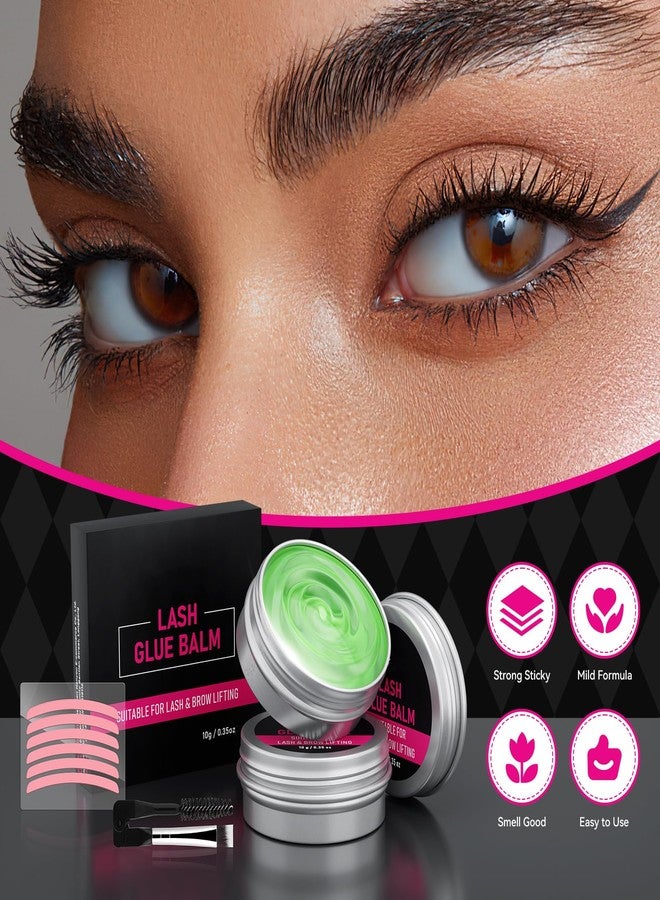 Ofanyia Lash Lift Glue Balm Kit, Upgraded Eyelash Lift Glue Balm with Lash Lift Pads and Brush for Perfect Eyelash Perm & Brow Lamination, Easy to Apply and Fast Drying & Strong Hold - Image 2
