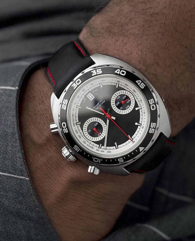 Ritche Quick Release Leather Watch Band 18mm 20mm 21mm 22mm 23mm 24mm for Samsung Galaxy Watch 6 Band Classic 43mm 47mm 40mm 44mm Leather Watch Strap, Black & Red & Black, 20mm, Classic - Image 3