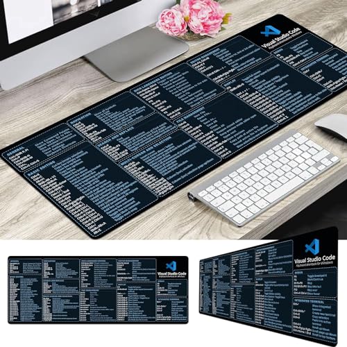 Designfullprint Visual Studio Code Shortcuts Mouse mat for Designer, Quick Reference Guide, Cheats Sheet Mouse Pad, Office Supplies Keyboard Tips Gifts for Beginner Photographers Gifts Mouse pad KMH - Image 5