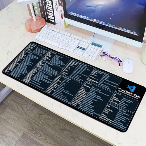 Designfullprint Visual Studio Code Shortcuts Mouse mat for Designer, Quick Reference Guide, Cheats Sheet Mouse Pad, Office Supplies Keyboard Tips Gifts for Beginner Photographers Gifts Mouse pad KMH - Image 2