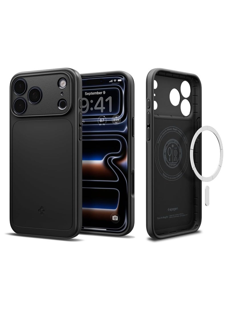 Spigen Thin Fit MagFit for iPhone 17 Pro Max MagSafe Case Cover - Black - Image 1