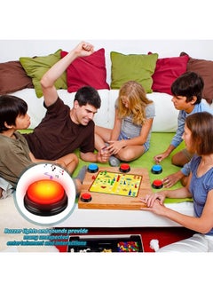 Jerify Jerify 12 Packs Recordable Answer Buzzers Learning Recording Sounds and Lights Buzzers Game Show Classroom Communication Buttons for Family Game Study Office Trivia Nights Red Blue  - Image 4