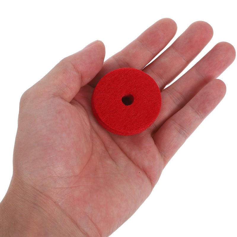 Cymbal Felt Set Anti-Vibration Drum Dampener Replacement Accessories Standard Size Cymbals Stand 3.6 X 1 Cm Red 12Pcs - Image 5
