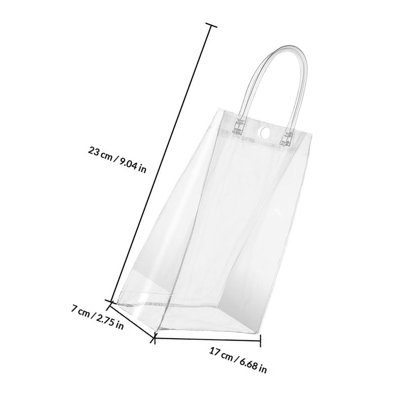 12 Pcs Clear Present With Handle Goodie Small Clear Tote For Boutique Wedding Birthday Baby Showers Party Favor Halloween - Image 2