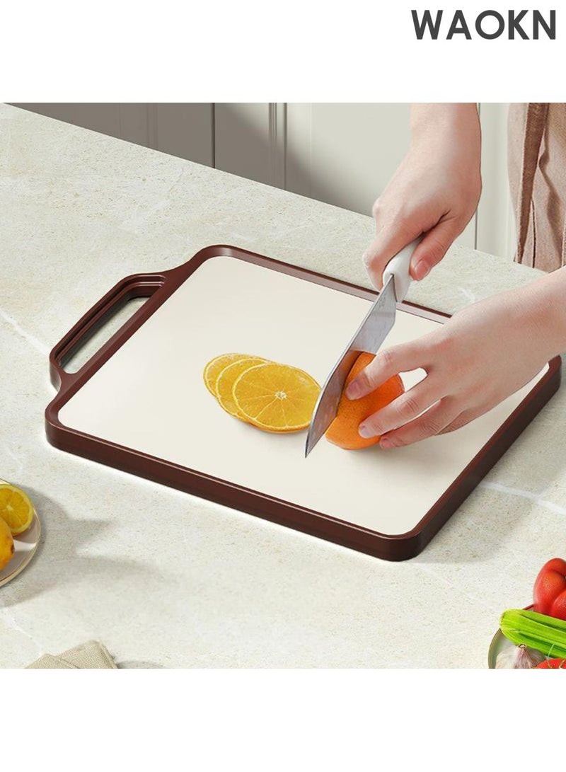 دبليو أيه أو كي أن لوح تقطيع مقاوم للبكتيريا والعفن، لوح تقطيع منزلي آمن للطعام، لوح تقطيع مزدوج الجوانب من الفولاذ المقاوم للصدأ مخصص للمطبخ، تصميم مضاد للانزلاق ليس من السهل أن يسقط، يستخدم للوح تقطيع متعدد الأغراض من الفولاذ المقاوم للصدأ للحوم والخضروات. - Image 2