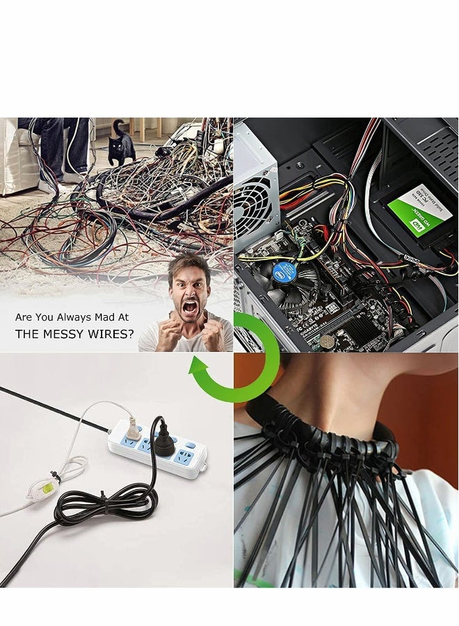 Loquat Black Cable Ties  100 mm 2.5 mm,4 Premium Tie Wraps Self Locking Small Nylon Zip Ties for Home Office Garage and Workshop 1000 Pack - Image 5