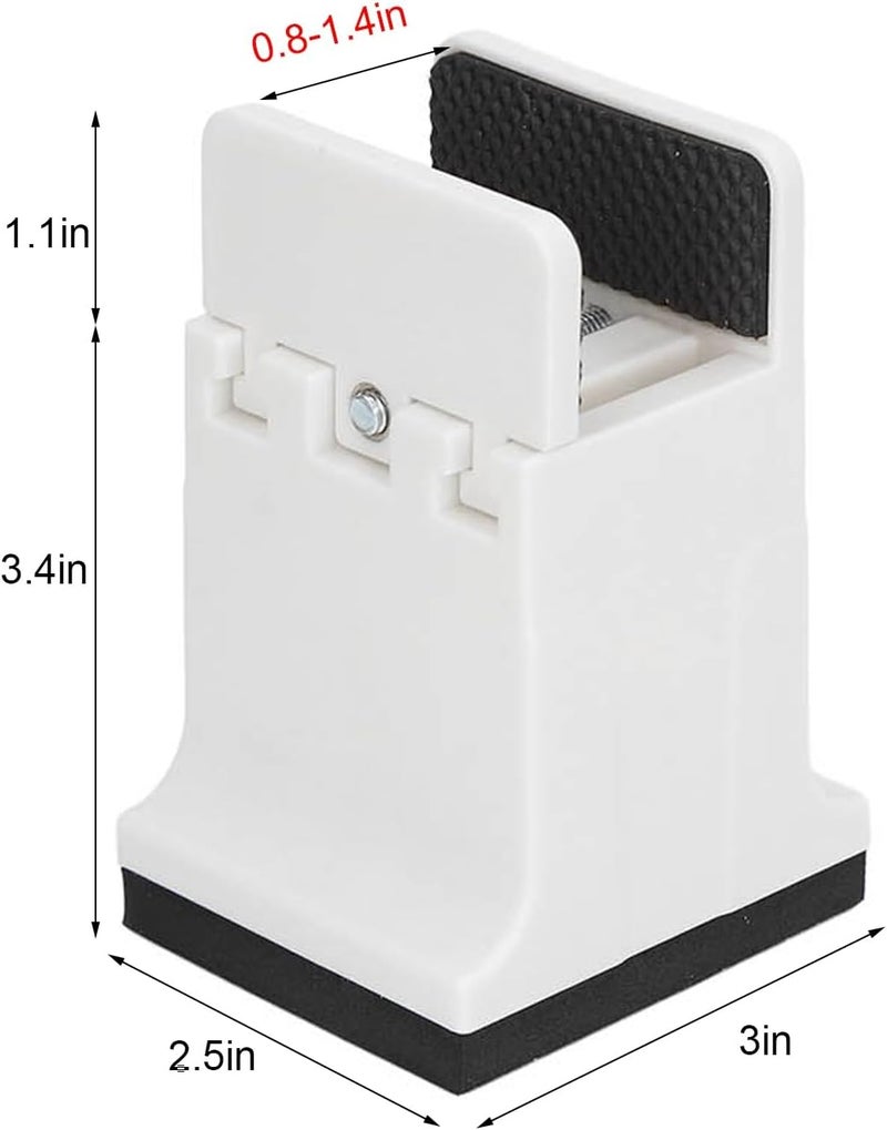 4pcs Adjustable Furniture Risers with Screw Clamp, Heavy Duty Bed Risers for Couch Table Desk Chair Legs, Rubber Non - Slip Furniture Leg Risers with Height Adjustment for Home and (White) - Image 3