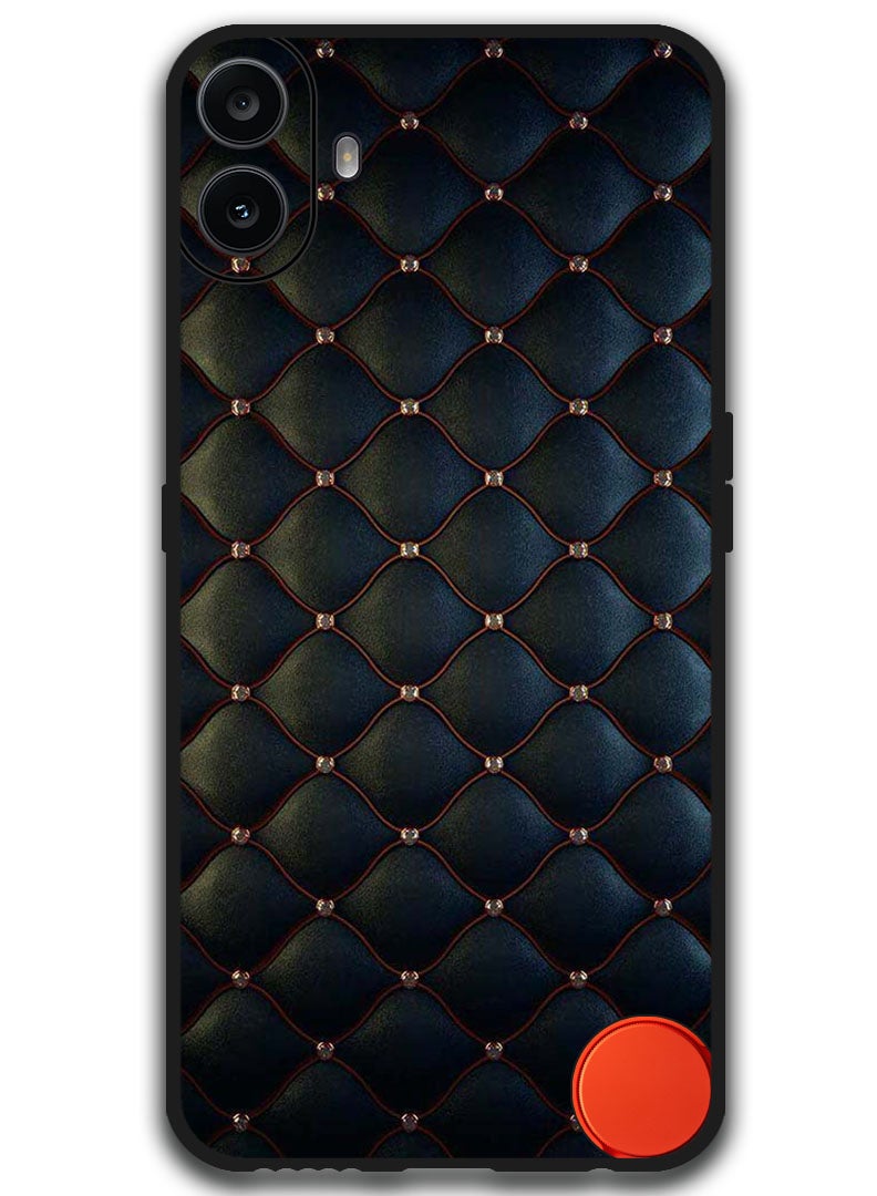 Theodor غطاء واقي مضاد للخدش ومقاوم للصدمات لهاتف Nothing CMF 1 Stappers بنمط قماش أسود - Image 1