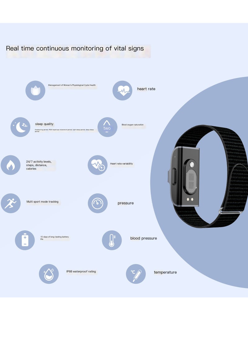 Jstyle Smart Bracelet Heart Rate Monitor Pedometer Sport Fitness Tracker Men Women Electronic Bracelet (Black)  - Image 4