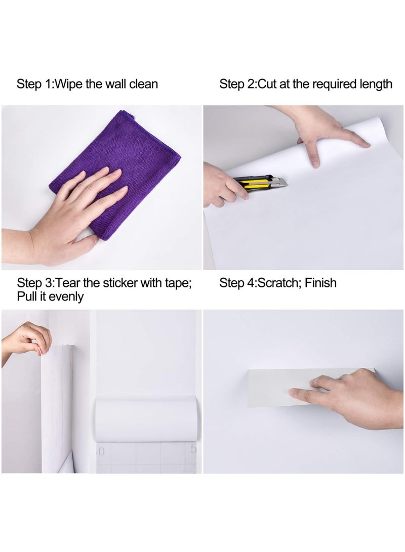 Anna 40CM x 5M Self-Adhesive Waterproof and Moisture-Proof Solid Color Simple Decorative Wallpaper - Image 2