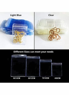 HomarKet 100 bags of PVC transparent jewelry, antioxidant zipper bag, used for packaging jewelry, rings, earrings, transparent plastic bags (there are 4 sizes available)  - Image 2