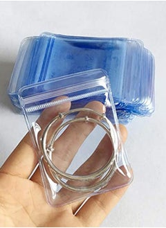 HomarKet 100 bags of PVC transparent jewelry, antioxidant zipper bag, used for packaging jewelry, rings, earrings, transparent plastic bags (there are 4 sizes available)  - Image 1