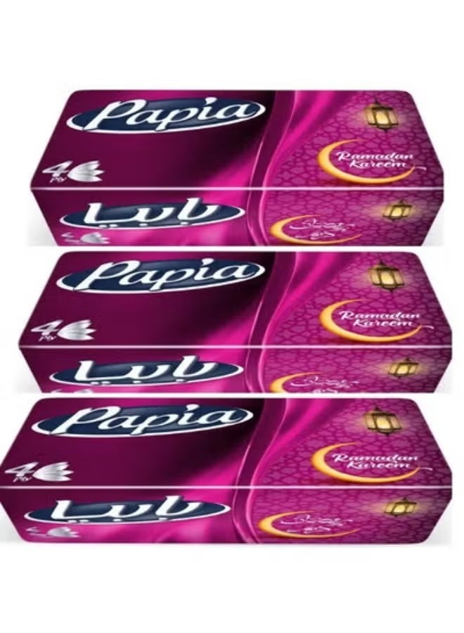 بابيا مناديل وجه بابيا - عبوة متعددة 3 علب × 500 منديل - 4 طبقات فائقة النعومة والمتانة - Image 2