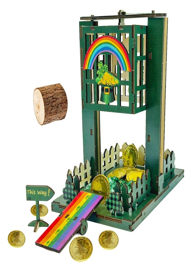 Vecacosic Upgraded Leprechaun Trap Kit, Thicked Wood Catch A Leprechaun Kit St Patricks Day Gifts For Kids, Leprechaun Trap Supplies St Patricks Day Party Decorations Crafts For Kids Classroom Activity - Image 1