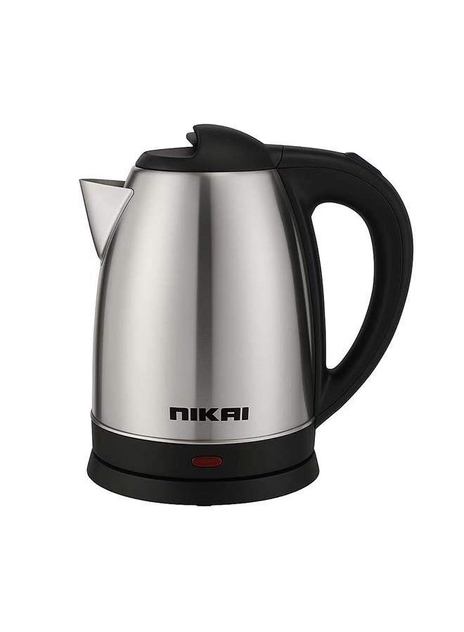 Cordless 360° Stainless Steel Electric Kettle (SUS 201) – 1.7L, 1500-1800W | Auto Shut-Off, Dry Boil Protection, Light Indicator And Cord Storage - 1.7 L 1800 W NK320AE Grey/Silver