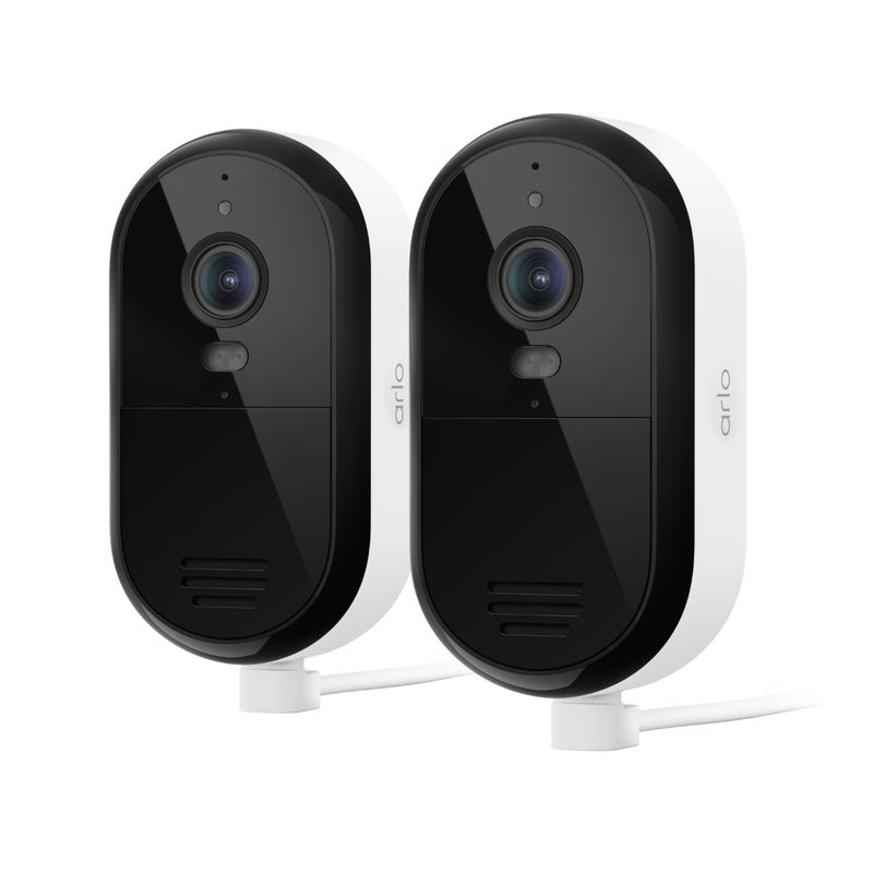 ARLO Security Camera Outdoor Wired 2-Pack - Arlo Essential 2K Surveillance Camera with Person Detection, Package Alert, Color Night Vision, 2-Way Audio, Weather Resistant, Motion Detection - Image 1