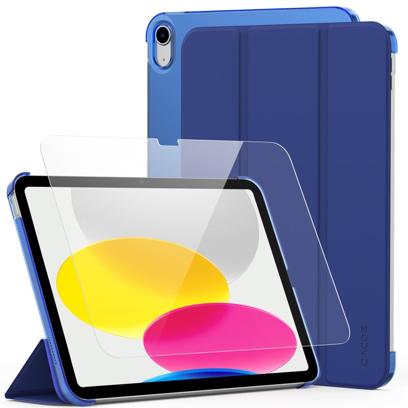 CACOE Case for iPad A16 11th/10th Generation(2025/2022) with Screen Protector 11/10.9 inch - Full Protective Tablet Cover for iPad 11/10 Gen, Dark Blue - Image 1