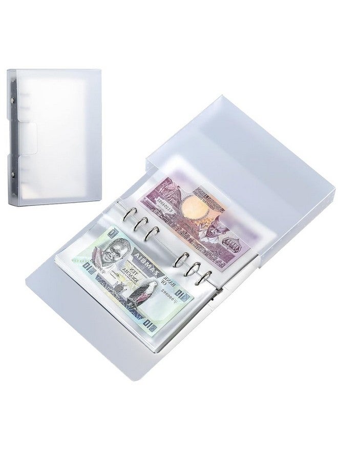 Climberty® Currency Collection Album with Dustproof Case - Cash Folder Album Budget Binder Money Saving Cash Folder with 100Pcs Transparent Cash Pocket (7× 4 inch) - Image 1