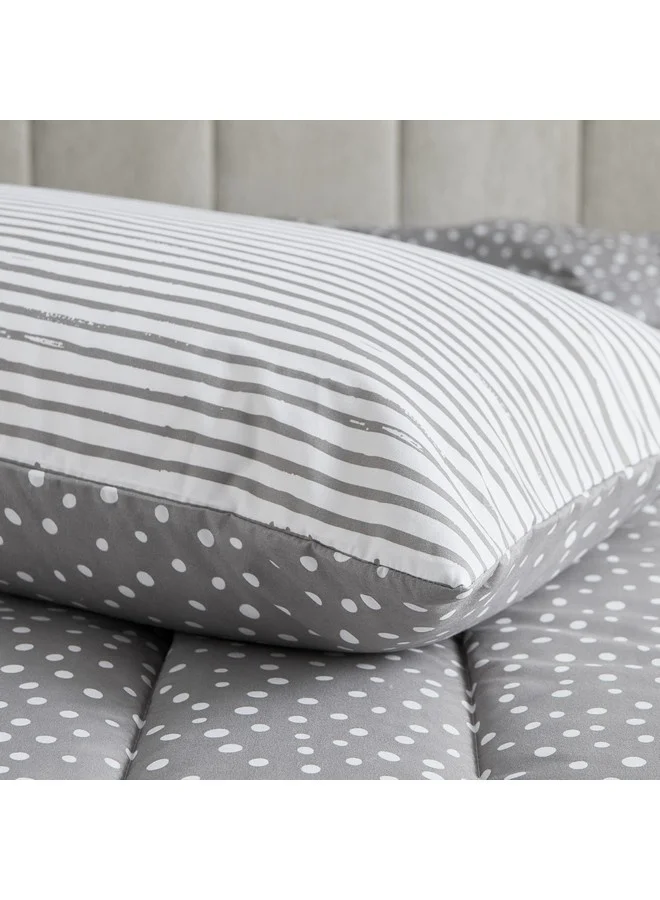 Home Box Ontario 2-Pieces Clove Printed Microfiber Twin Comforter Set 220 x 160 cm