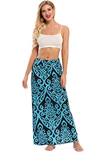 Yinggeli Women's Bohemian Print Long Maxi Skirt (XX-Large, F-Flower) - Image 3