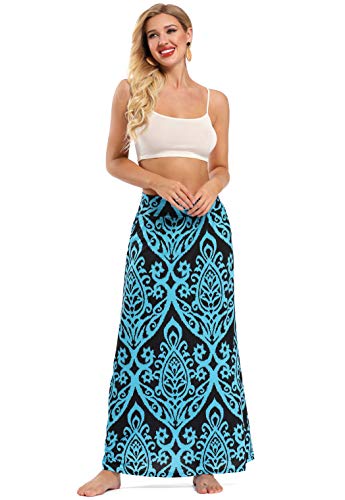 Yinggeli Women's Bohemian Print Long Maxi Skirt (XX-Large, F-Flower) - Image 2