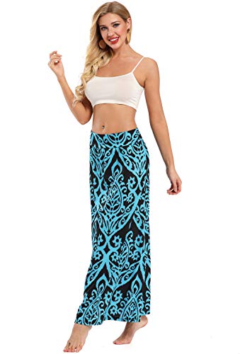 Yinggeli Women's Bohemian Print Long Maxi Skirt (XX-Large, F-Flower) - Image 4