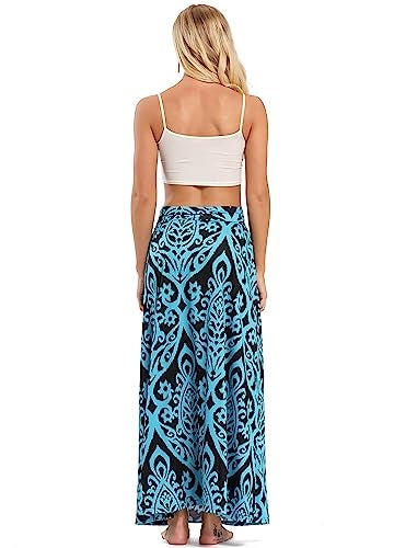 Yinggeli Women's Bohemian Print Long Maxi Skirt (XX-Large, F-Flower) - Image 5
