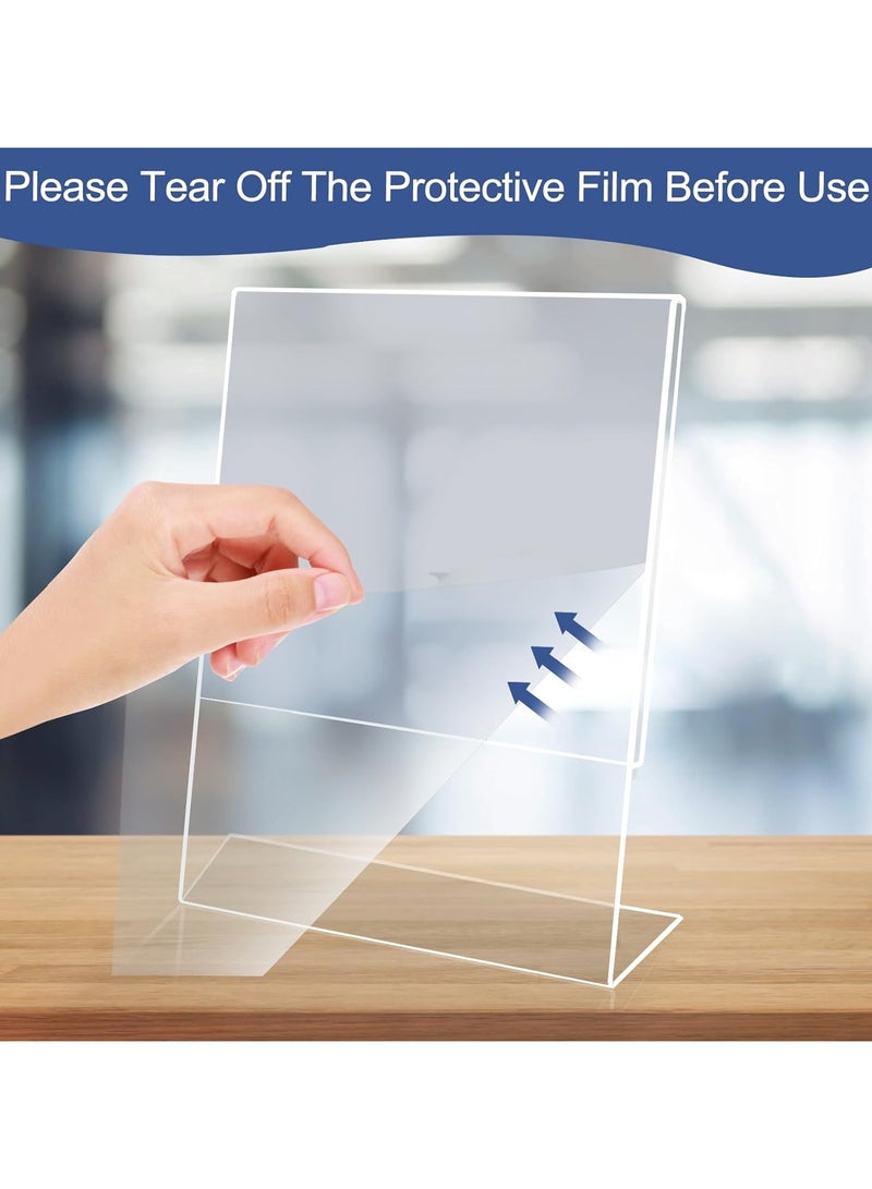 TPGP Back Acrylic Sign Holder 4 x 6, Clear Tabletop Sign Holder, Acrylic Stands for Display4 x 6, Plastic Paper Sign Holder for Office, Home, Restaurant (6 Pack) - Image 2