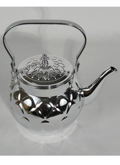 HTH Set of 3 Food Grad Stainless Steel Arabic Style Teapot Luxury Floral Engraved Design Tea Kettle with Attached Lid  - Image 4