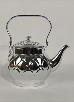 HTH Set of 3 Food Grad Stainless Steel Arabic Style Teapot Luxury Floral Engraved Design Tea Kettle with Attached Lid  - Image 3