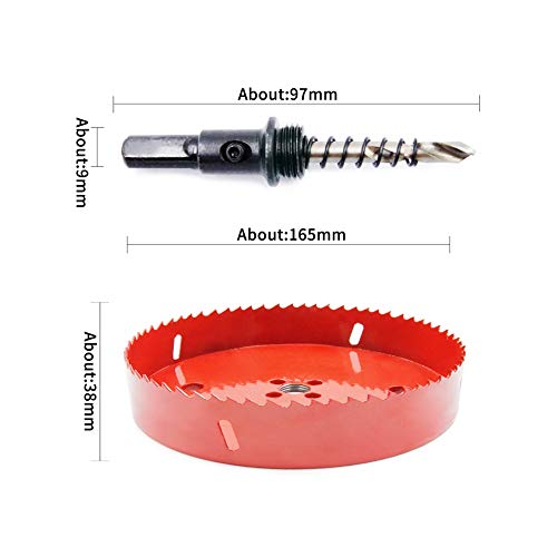 Laiwei منشار ثقب حفر LAIWEI HSS مع عمود لخشب، لوح PVC ولوح جبس (6-1/2" (165 مم منشار ثقب)) - Image 3