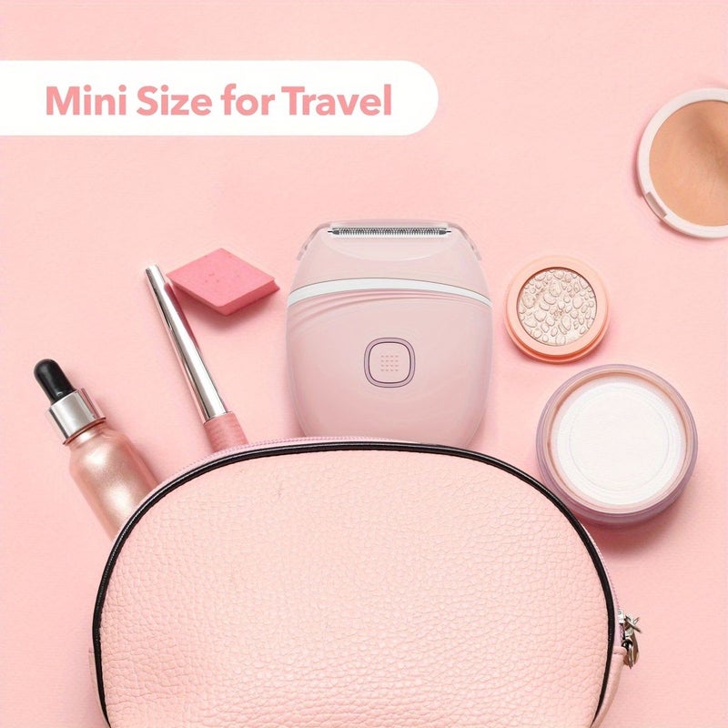 Women's Electric Shaver With 1 Spare Blade Head USB Rechargeable Cordless Epilator For Eyebrows Face Legs And Underarms Portable Bikini Trimmer Multi Functional Lady Shaver - Image 2