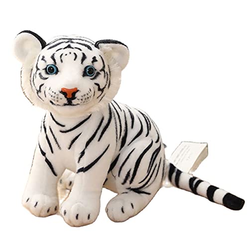 GUDVES Tigers Plush Toy Stuffed Animal Plush Cat by Tiger Tale Toys Cute Lifelike Tiger Stuffed Animals Animals Kids Toy Gift for Boy Baby Hug Tiger Lifelike Stuffed Animal 98 in White Tiger - Image 1