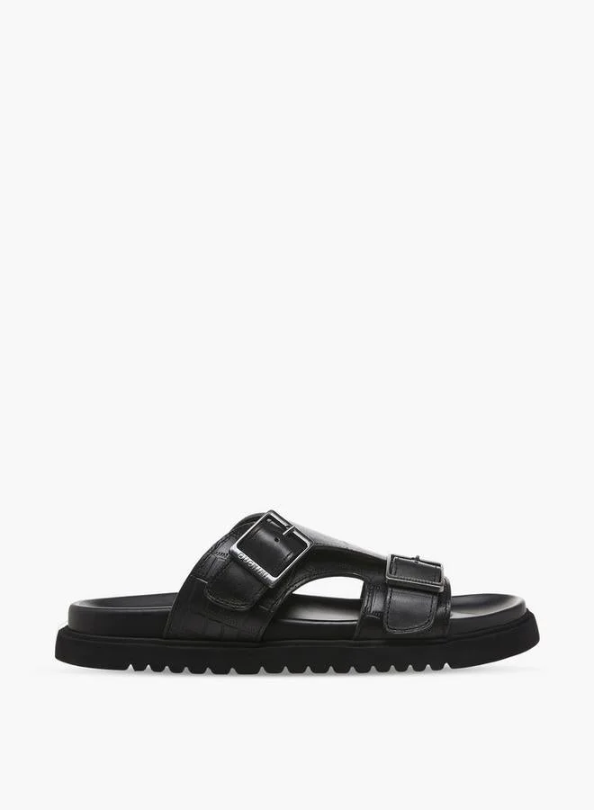 DUCHINI Men Textured Comfort Sandals