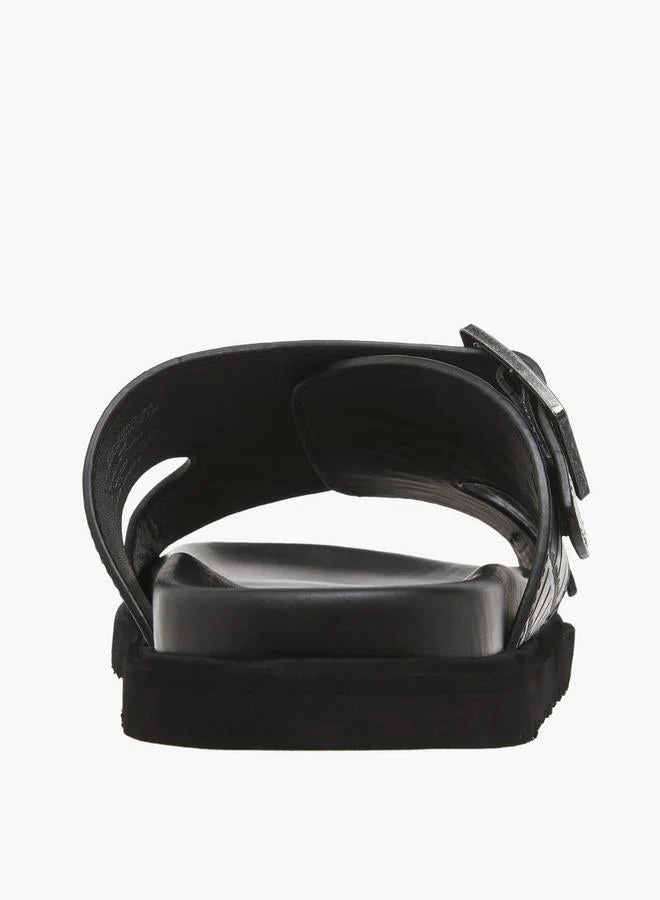 DUCHINI BLACK Men Textured Comfort Sandals for Men | Best Price UAE